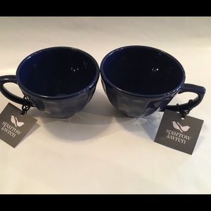Sparrow & Wren Navy Tea Mugs NWT!